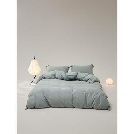 ▲SOAPLAND 100支轻磨毛纯棉春秋冬四件套 纯色10色可选