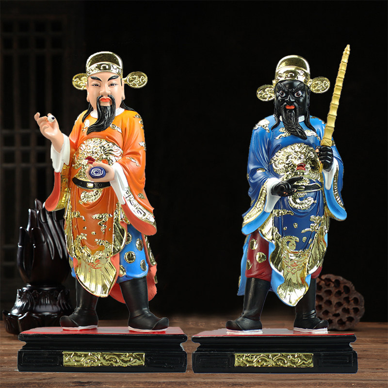 文武判官神像家用人物地府人物魏征钟馗摆件手工树脂彩绘佛像16寸
