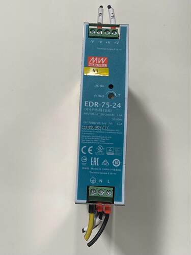 议价明纬导轨式开关电源24V直流EDR-75-24变压器24v议价