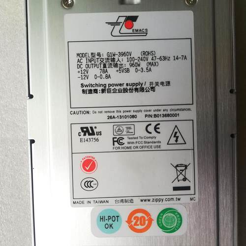 非实价议价议价原装正品新巨G1W-3960V G1W2-5960V3V服务器960W冗
