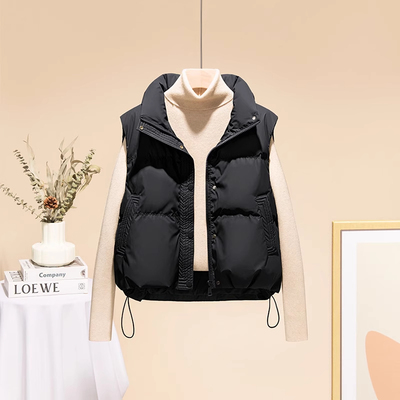 羽绒棉马甲女款2025新款外穿洋气减龄小个子短款加厚马夹背心外套
