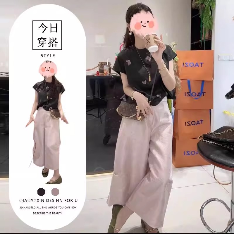 新中式国风盘扣短袖衬衫提花
