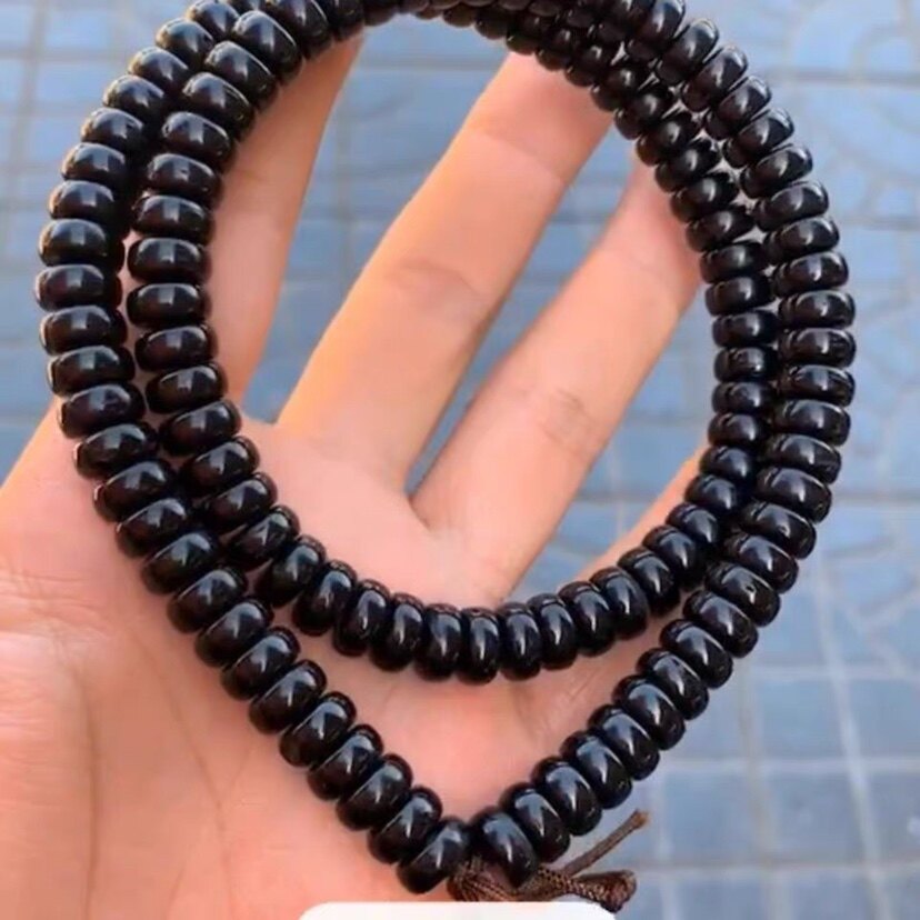 椰蒂老型桶珠,尺寸全高抛,深咖啡,黑金高抛纯天然尺寸9
