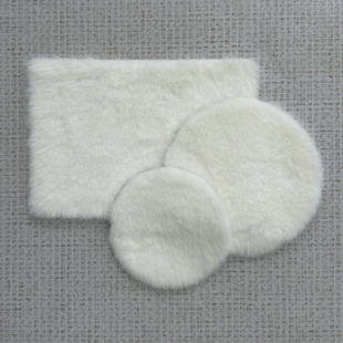 白色毛绒布饰品盘手办毛绒垫眼镜手机柜台垫底布珠宝首饰垫布定制