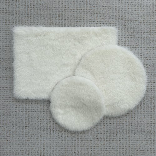 白色毛绒布饰品盘手办毛绒垫眼镜手机柜台垫底布珠宝首饰垫布定制