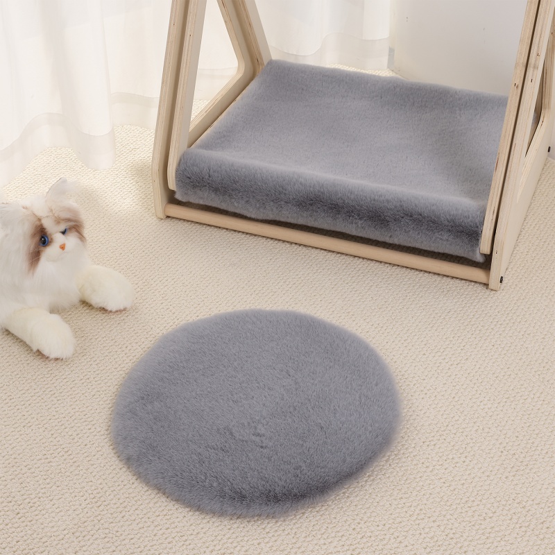 圆形猫窝四季通用猫狗通用秋冬加厚可水洗不掉毛宠物汽车户外垫子