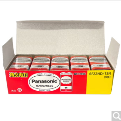 松下9V电池方型电池万用表话筒玩具报警器无汞碳性 6F22ND/1SN