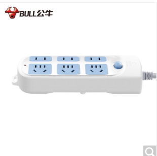 拖线板插排接线板插板排插六孔GN 公牛 609 605 BULL