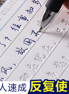 【15天练好字】练字帖成人行书行楷书凹槽速成硬笔男女生反复使用