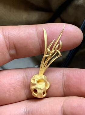 金矿里开出了兰花小众设计感精致百搭小兰花摆件时尚气质百搭摆设