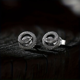 【新品】立体灵蛇耳钉男高级感痞帅复古小众蛇年耳环