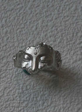 小众残面药师佛开口戒指