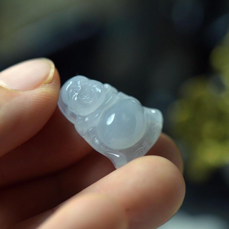 翡翠玉石A货站佛玉佛 缅甸玉器小款佛公佛牌珠宝首饰 保真送证书