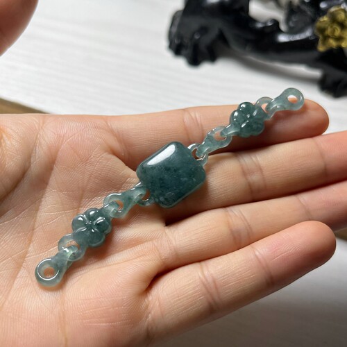 天然翡翠A货玉石手链带证书