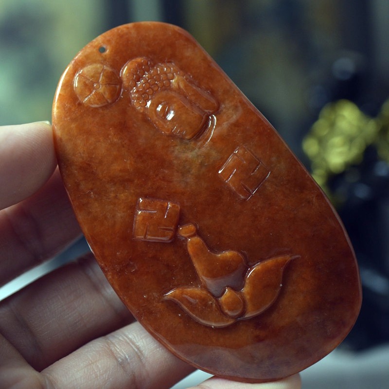 翡翠红翡玉佛吊坠 缅甸A货 颈饰挂件 四会工厂店保真送证,珠宝/钻石/翡翠,颈饰,淘宝优惠券,粉丝福利购,淘宝优惠卷