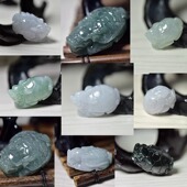 龙龟吊坠翡翠A货玉雕项链玉石男女款 立体龙头龟身玉器金钱龟带证