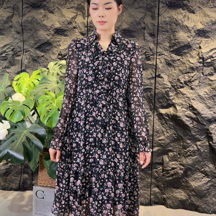可路莎专柜241211春秋法式长裙长