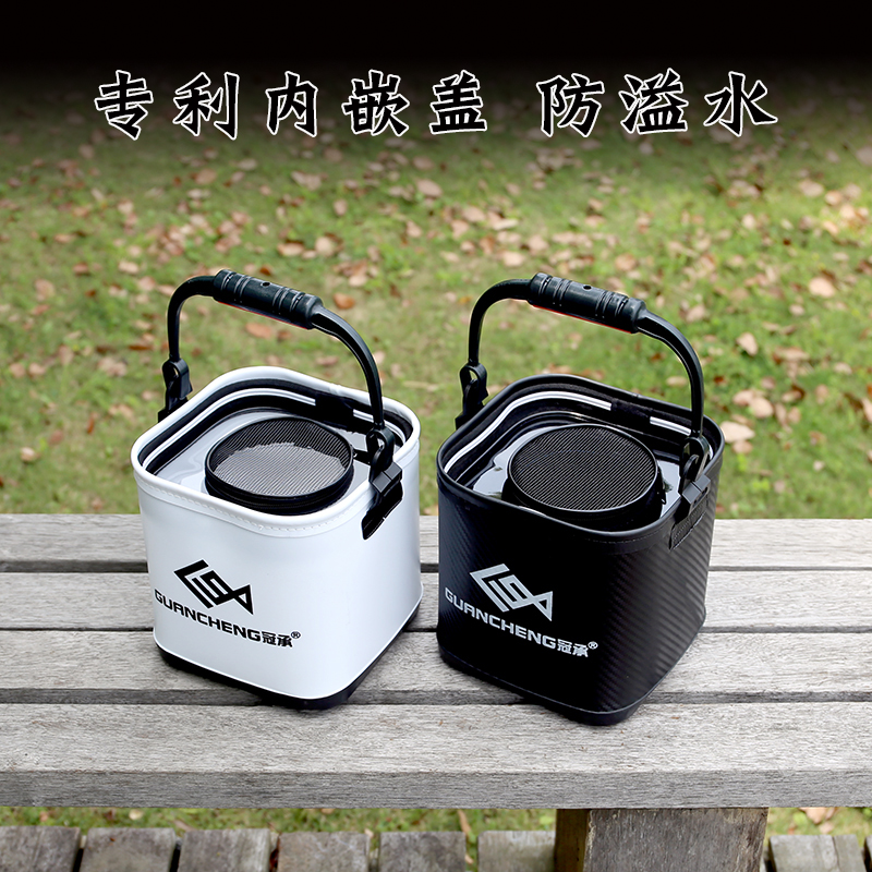 野钓钓鱼溪流桶加厚打水桶小水桶折叠提鱼桶装鱼桶活泥鳅鱼桶鱼护