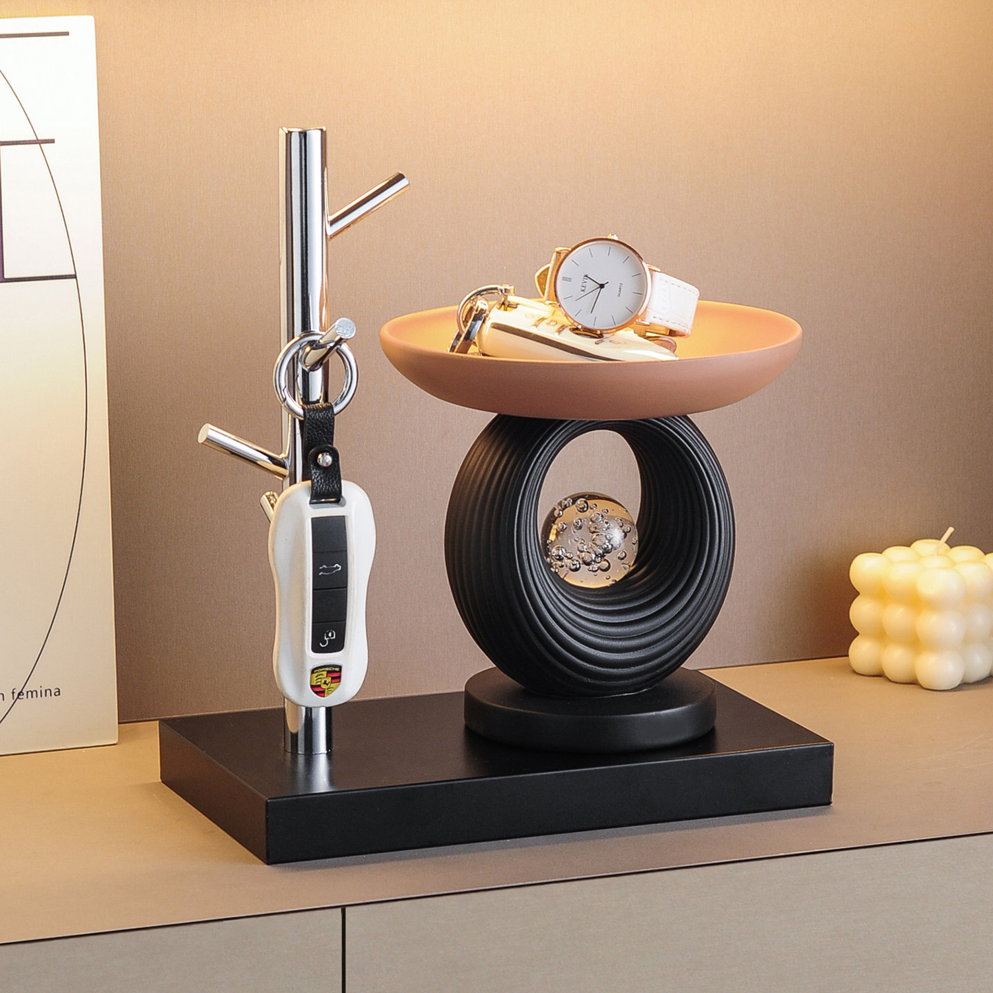 时来运转钥匙收纳玄关摆件家居客厅入户鞋柜酒柜装饰品置物架高级,家居饰品,装饰摆件,淘宝优惠券,粉丝福利购,淘宝优惠卷