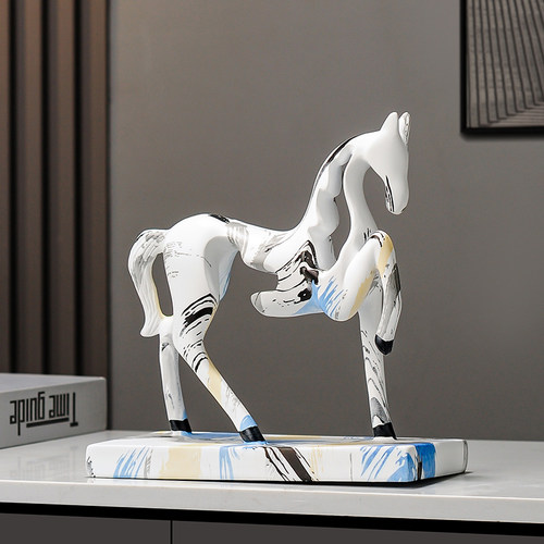 马到成功艺术马摆件客厅酒柜装饰