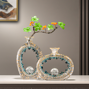 创意轻奢花瓶摆件高级感现代客厅玄关电视柜乔迁新居礼品家居装 饰