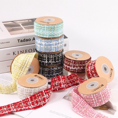 单面金丝双色编织带DIY蝴蝶结