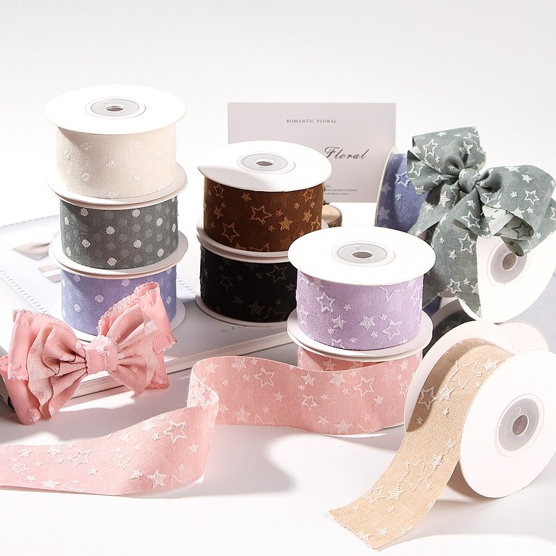 单面植绒圆点星星织带礼帽DIY蝴蝶结装饰丝带发饰辅料花束包装带,纺织面料/辅料/配套,织带/丝带/缎带,淘宝优惠券,粉丝福利购,淘宝优惠卷