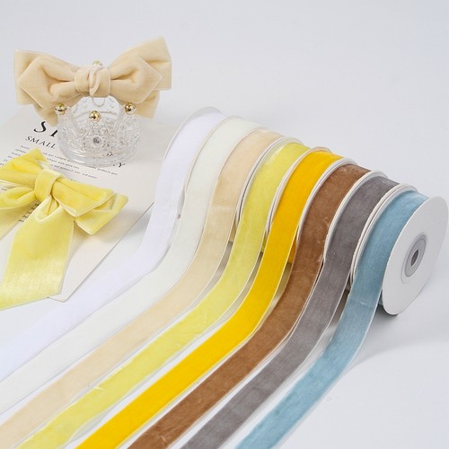 15mm宽3码单面植绒带手工蝴蝶结丝带diy材料头饰发夹服装草帽绑带