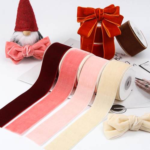 38mm宽3码装单面植绒带 手工蝴蝶结丝带diy头饰发夹服装草帽绑带