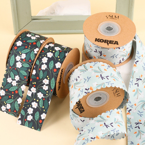 叶子花朵织带蝴蝶结发饰服装缎带