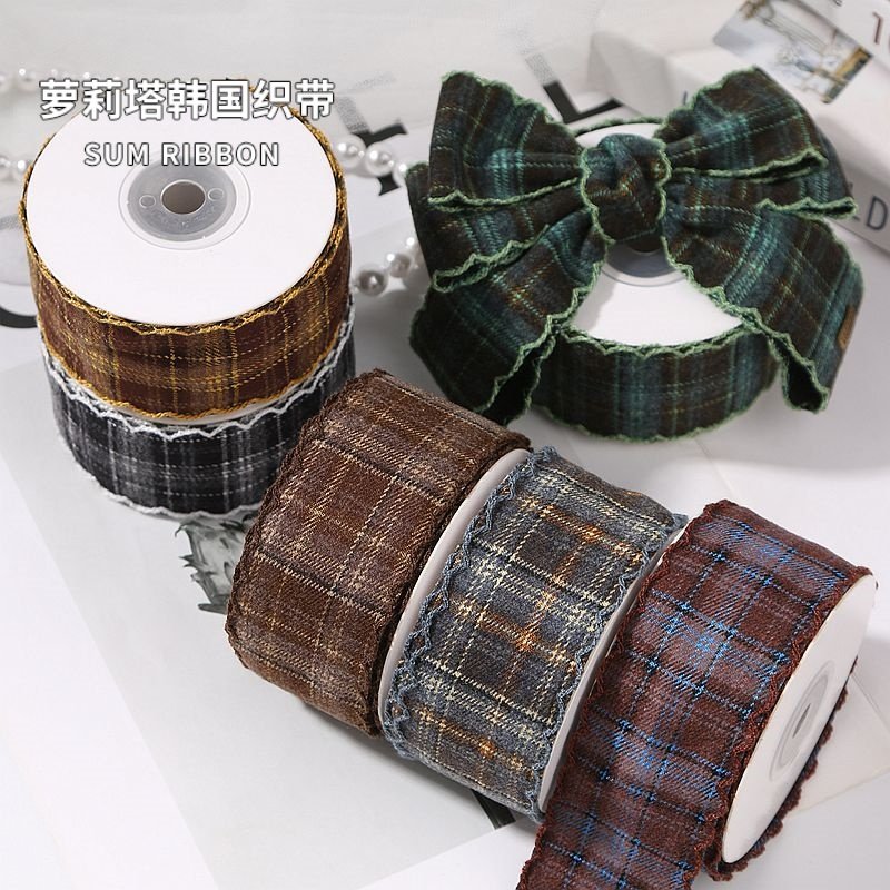 复古勾边绒毛织带鞋帽装饰DIY蝴蝶结礼盒包装波浪边格子丝带辅料,纺织面料/辅料/配套,织带/丝带/缎带,淘宝优惠券,粉丝福利购,淘宝优惠卷