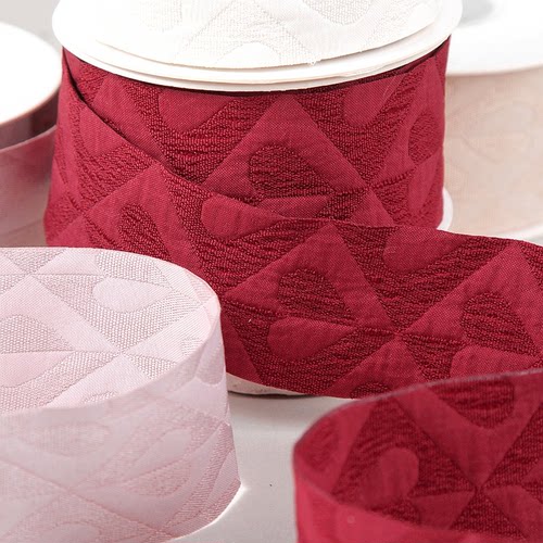 爱心直切边双面格子织带DIY手工蝴蝶结头饰发夹礼帽鲜花绑带丝带