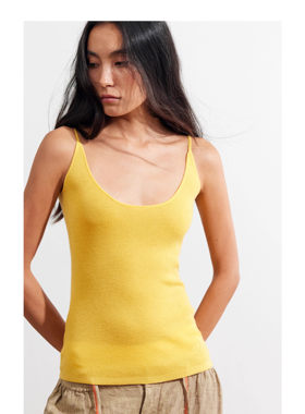 【XSPACE】Dpercent丨三色羊毛混纺纱线休闲简约修身毛织背心吊带