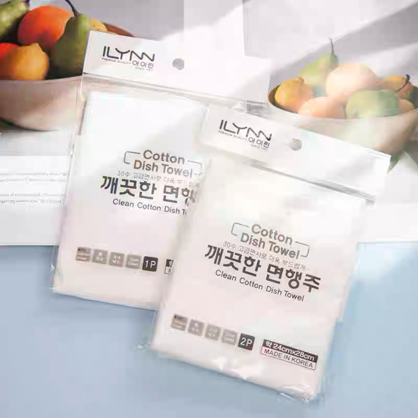 韩国吸水不易掉毛去污棉质抹布耐用不含荧光剂洗碗刷锅百洁布