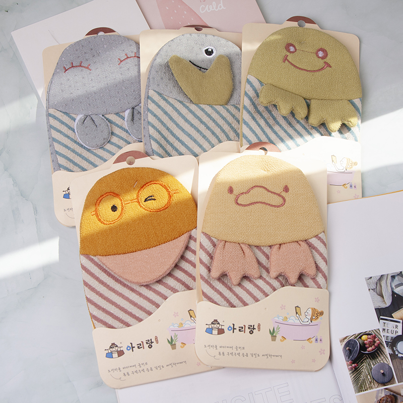 韩国阿里郎卡通搓澡巾沐浴手套洗澡巾不疼搓泥不伤肤搓澡神器