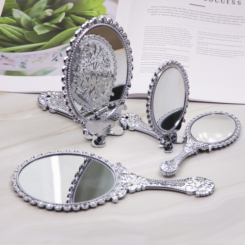 韩国进口手柄公主镜折叠化妆简约