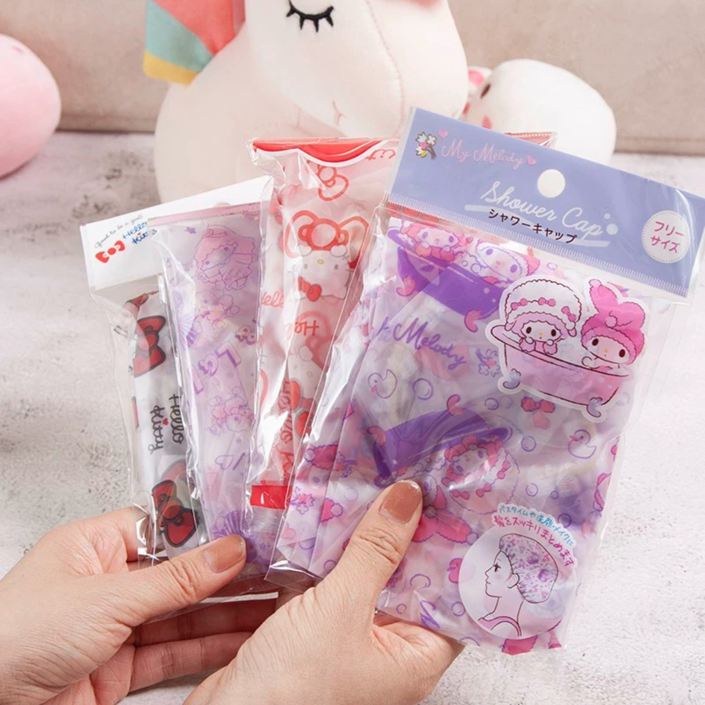 日本hellokitty美乐蒂用可爱浴帽