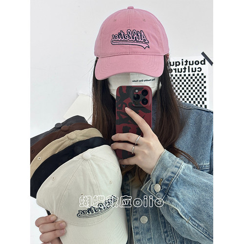 百搭休闲宽檐刺绣复古棒球帽