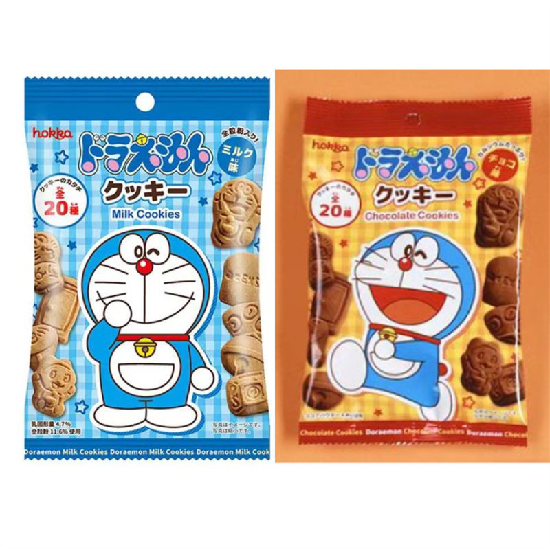 日本进口零食北陆制果哆啦a梦系列牛奶味饼干下午茶点心卡通造型