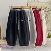 马年有福850G高织高密奥利绒男女童弯刀休闲裤