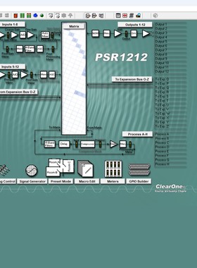 clearone音频处理器调试软件G-WAVE电脑处理器调试矩阵处理器调试