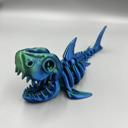 PLA玩具3d打印鲨鱼关节可动