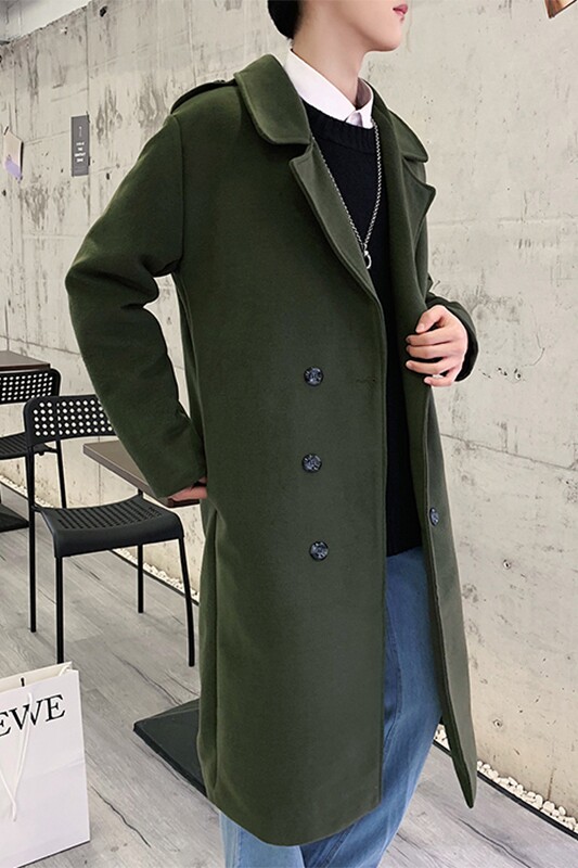2021冬款呢大衣加长双排扣呢风衣男款拉风呢衣男外套冬装D501P135,男装毛呢大衣,星座312B-1