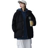 中性2023冬季新款纯色加厚休闲连帽羽绒棉衣外套D116P128，女装棉衣/棉服，星座312B-1