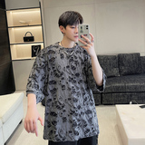 2023夏季新款暗黑时尚小众破洞设计短袖T恤D841P50，男装T恤，星座312B-1