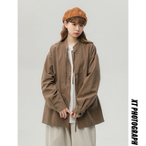 中性风2022秋季新款风纯手工系绳休闲宽松外套D788P95，女装短外套，星座312B-1