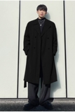 2023春款小众长款西装领系带风衣超拉风外套D768P135，男装风衣，星座312B-1