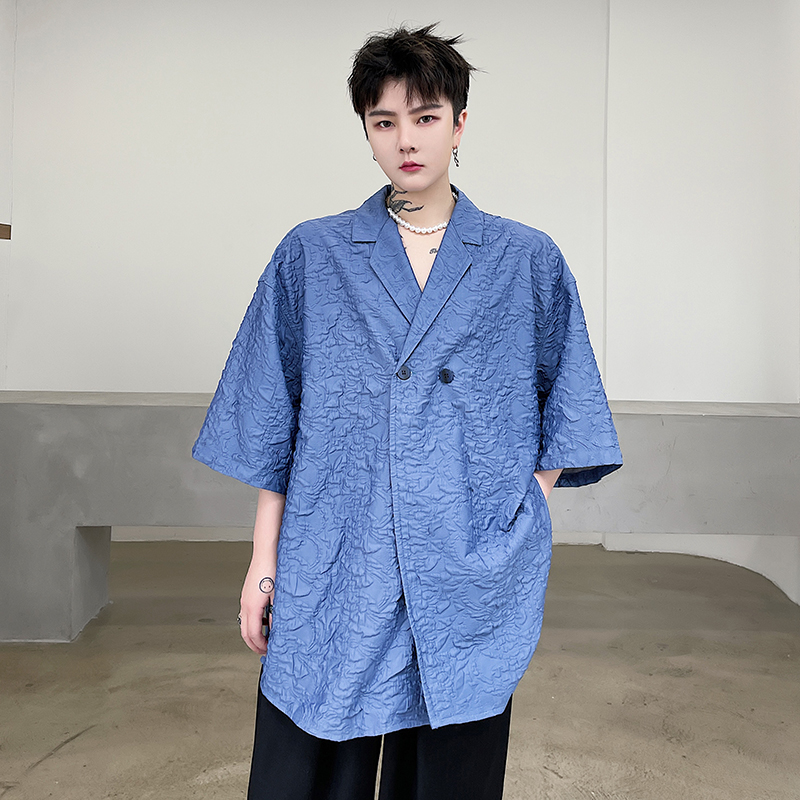 2021夏季新款气质款时尚薄款西装外套D708，男装衬衫，星座312B-1