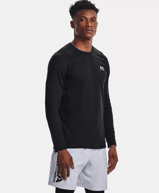 安德玛男圆领T恤加绒保暖打底衫