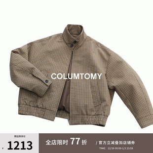 千鸟格90白鸭绒羽绒服男士 新款 2025AW冬季 老钱风外套 G9哈林顿